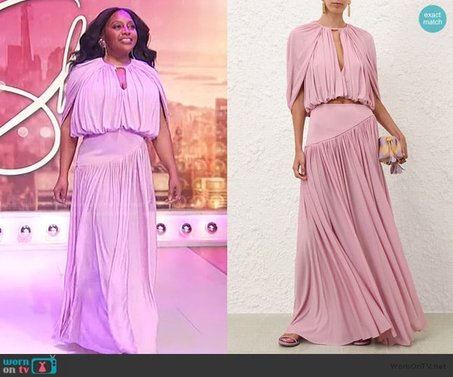 Zimmermann Alchemy Caped Blouse worn by Sherri Shepherd on Sherri