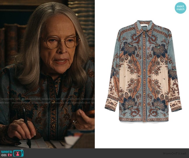 Zimmermann Ascension shirt worn by Madeline Matlock (Kathy Bates) on Matlock