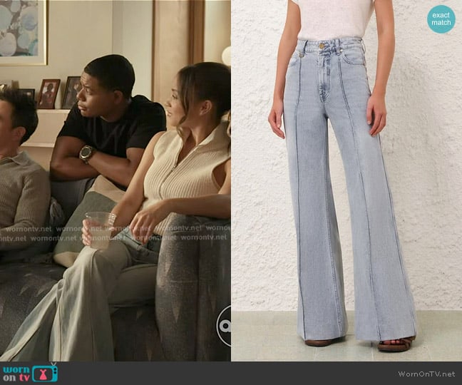 Zimmermann Denim Wide Leg Jean worn by May Grant (Corinne Massiah) on 9-1-1