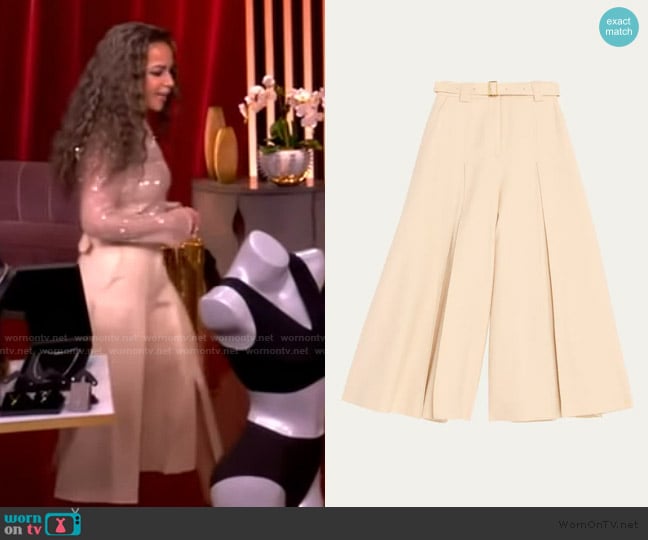Zimmermann Hypnotic Wool Culotte Pants worn by Sunny Hostin on The View