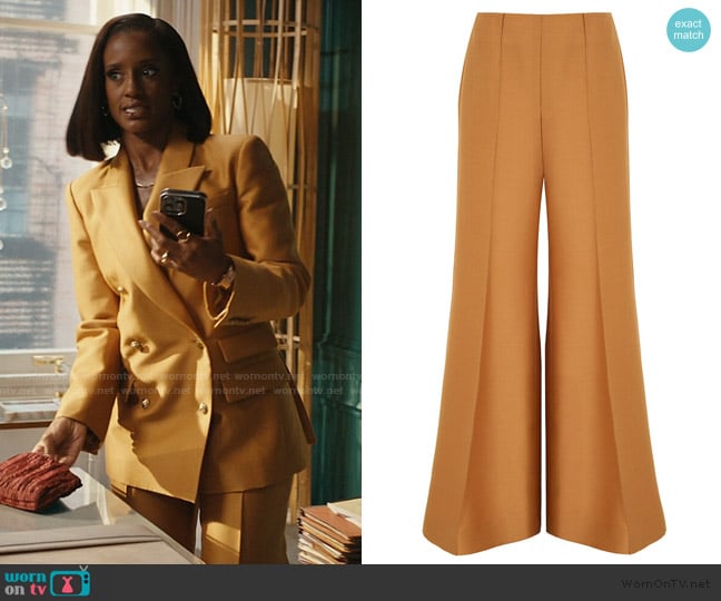 Zimmermann Hypnotic Wool Silk Slim Flare worn by Olympia (Skye P. Marshall) on Matlock