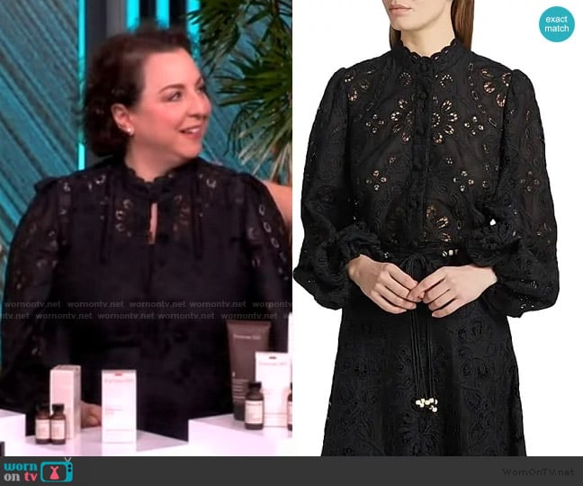 ZImmermann Rhiannon Embroidered Blouse worn by Enza Dolce Nini on The View