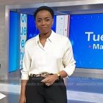 Zinhle’s black cargo pants on NBC News Daily