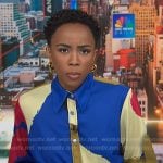 Zinhle's multicolor printed shirtdress on NBC News Daily