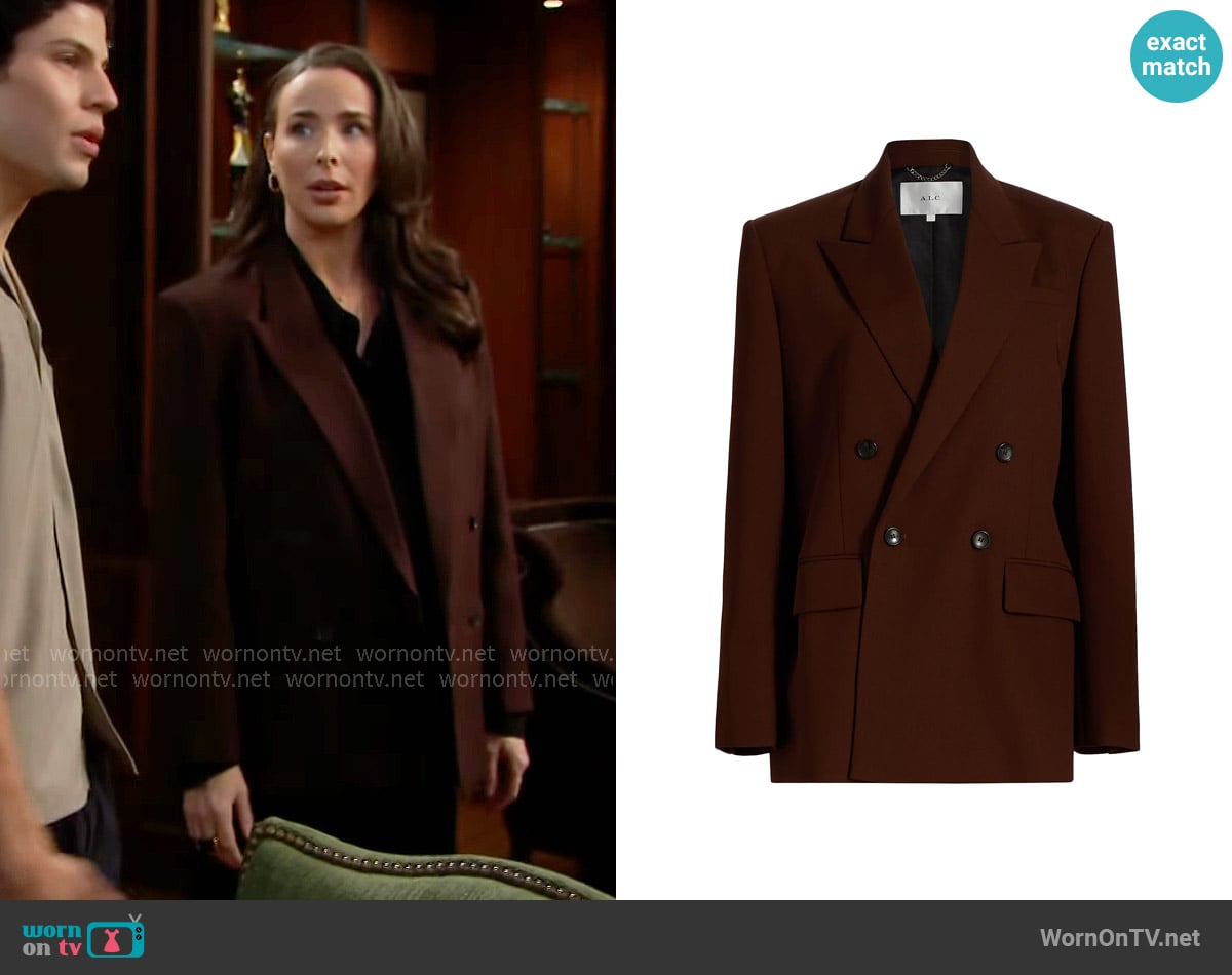 Ivy’s brown blazer on The Bold and the Beautiful
