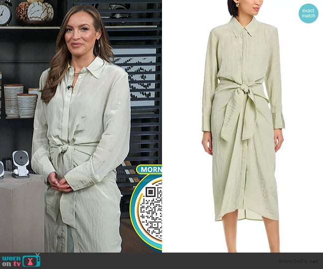 A.L.C. Mila Shirtdress worn by Emily Orozco on Access Hollywood