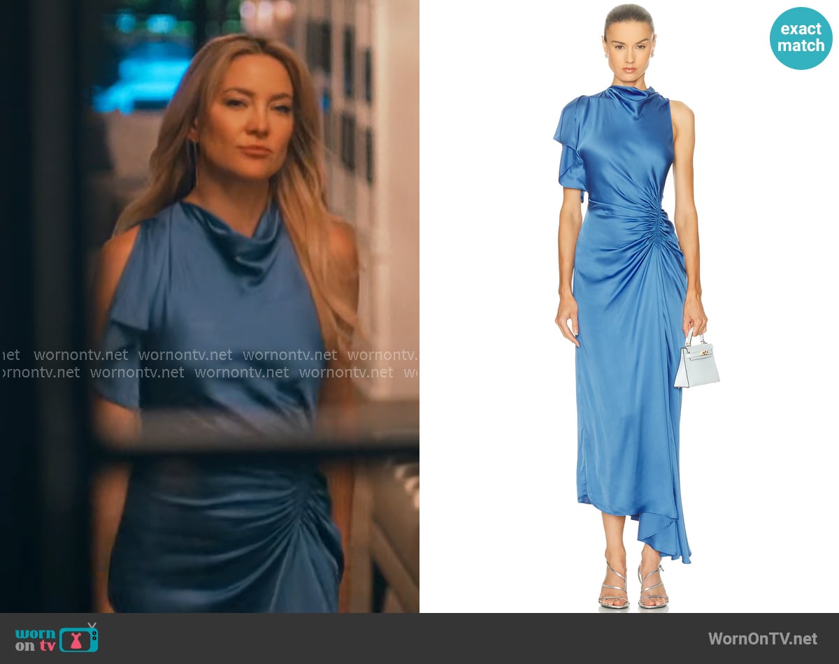 A.L.C. Pia Dress in Lapis worn by Isla Gordon (Kate Hudson) on Running Point