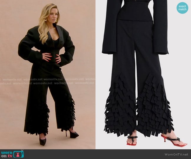 A.W.A.K.E. MODE Rectangle-Detail Pant worn by Dorit Kemsley on The Real Housewives of Beverly Hills