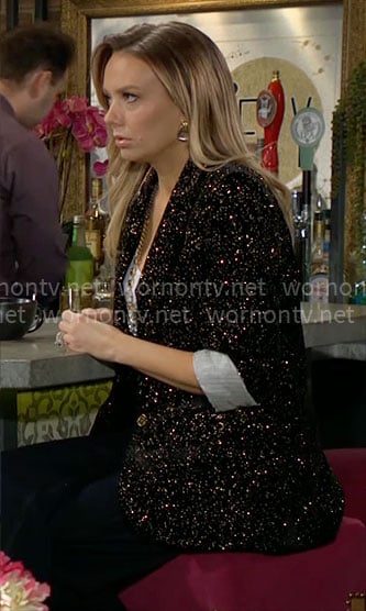 Abby’s sparkly blazer on The Young and the Restless