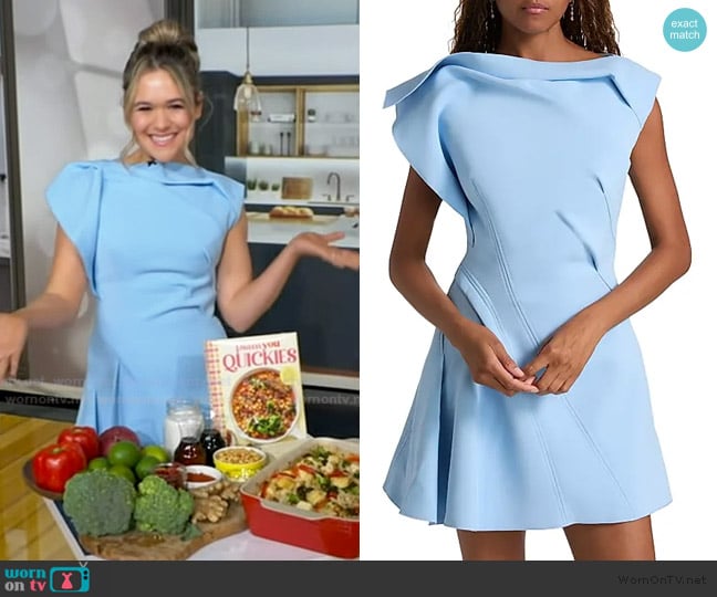 Acler Borras Draped Minidress worn by Carleigh Bodrug on Good Morning America