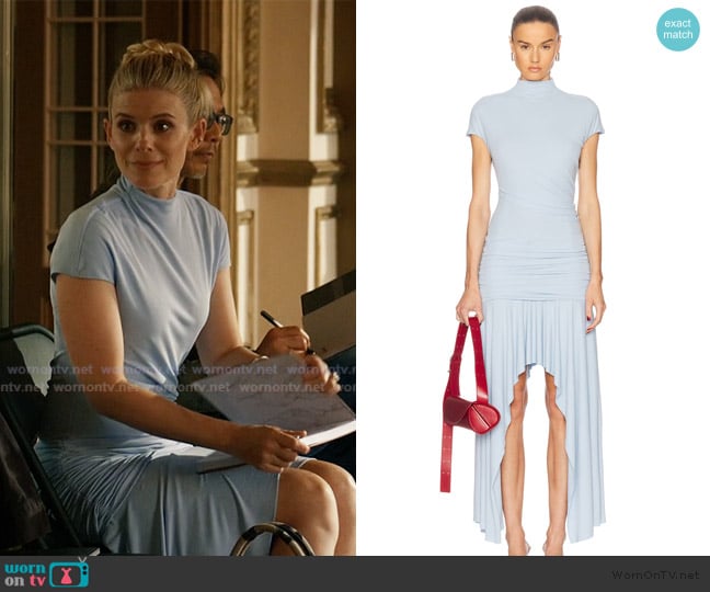 Acne Studios Dopaga Draped Crepe Jersey Dress worn by Nancy (Kate Mara) on Imperfect Women