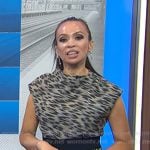 Adelle’s grey animal print mini dress on Today