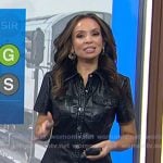Adelle's black leather button down dress on Today