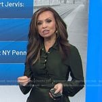 Adelle's green asymmetric button shirtdress on Today