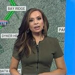 Adelle’s green zip front dress on Today