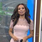 Adelle’s pink lace panel mini dress on Today