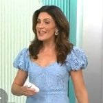 Adriane Kiss' blue puff sleeve dress on CBS Mornings