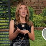 Adrianna's black leather top on Access Hollywood