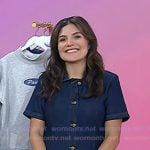 Adrianna's button front denim dress on Today