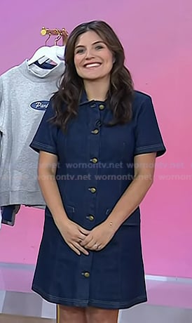 Adrianna’s button front denim dress on Today
