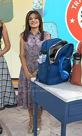 Adrianna’s metallic platform sandals on Today