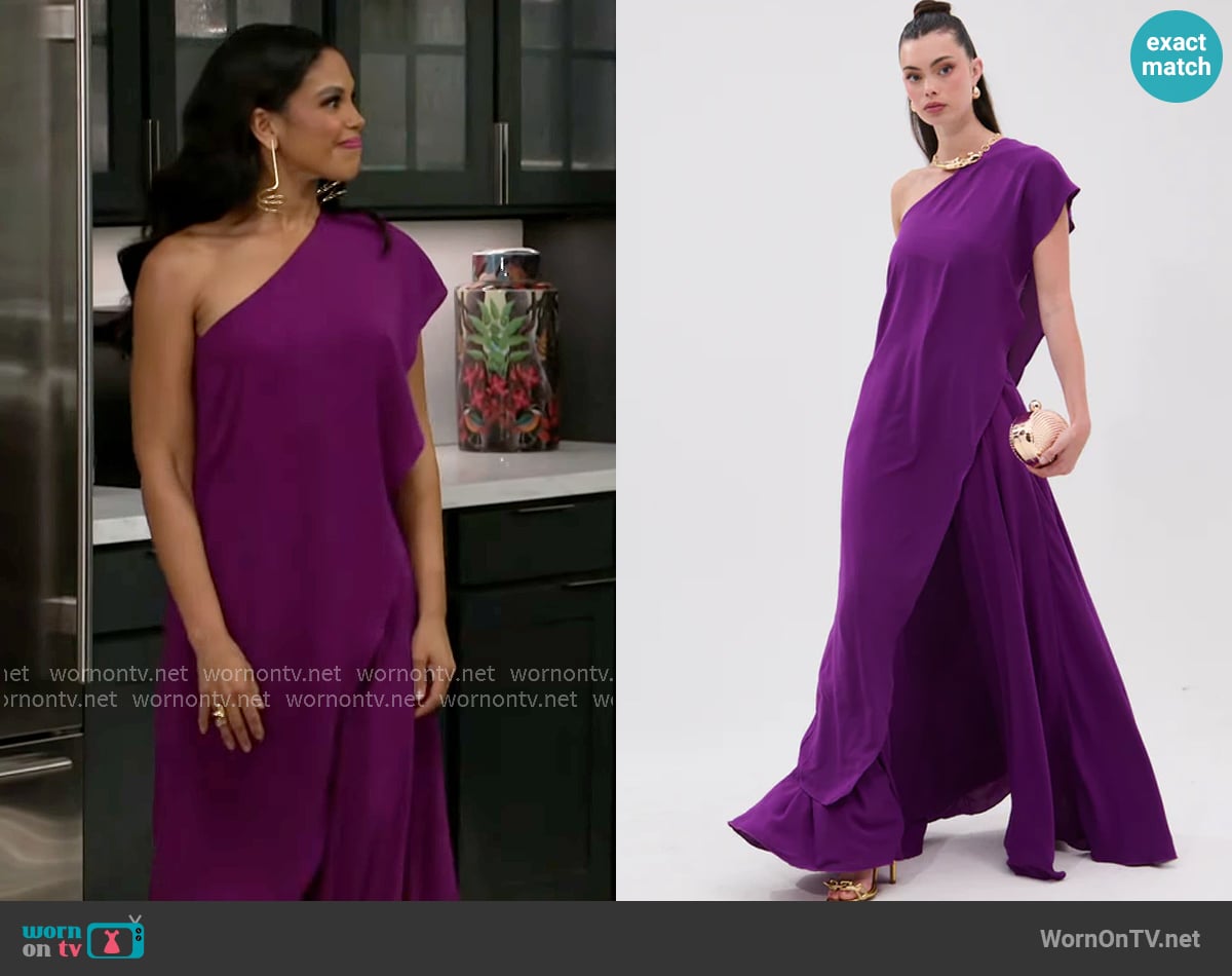 Akira Trina Elongated Single Shoulder Top worn by Dani Dupree (Karla Mosley) on Beyond the Gates