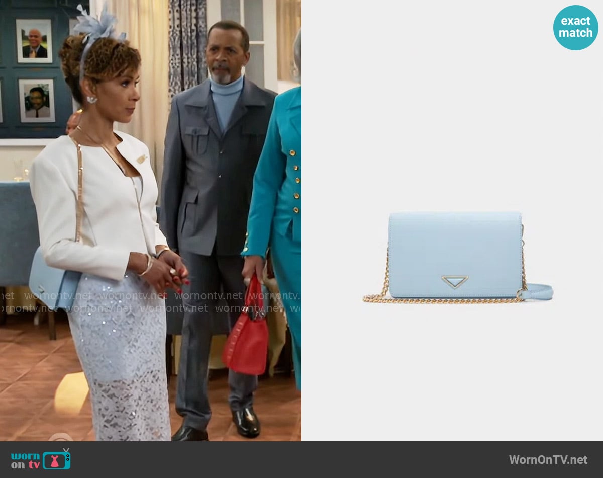Aldo Talaegynx Bag worn by Anastasia Belleclaire (Timeca Seretti) on Beyond the Gates