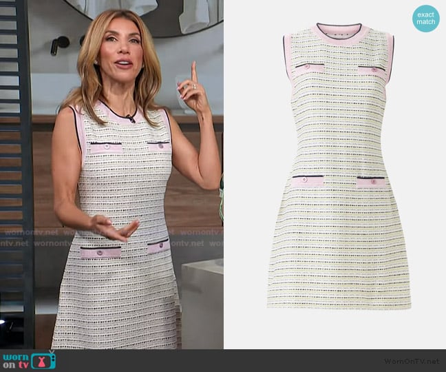 Aldomartins Tweed Knit Mini Dress worn by Adrianna Costa on Access Hollywood