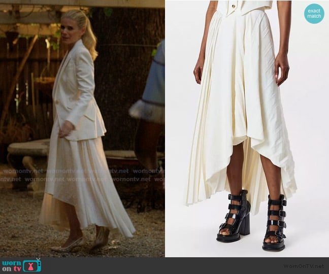 Alexander Mcqueen Pleated Midi Skirt worn by Nancy (Kate Mara) on Imperfect Women