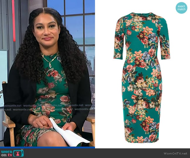 Alice + Olivia Delora Body-Con Dress worn by Morgan Radford on NBC News Daily