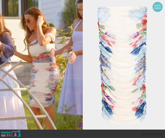 Alicia’s floral ruched skirt on RHORI Alicia’s floral ruched skirt on RHORI