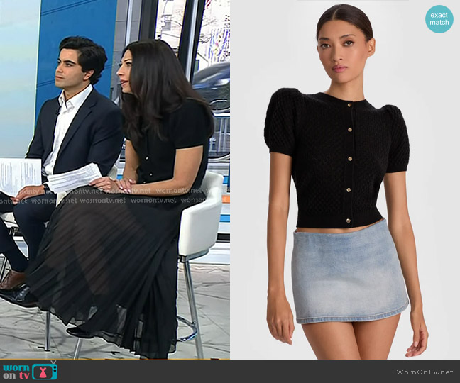 Alice + Olivia Sabine Cashmere Cardigan worn by Dr. Natalie Azar on Today