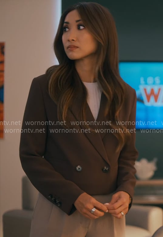 Ali's brown blazer on Running Point