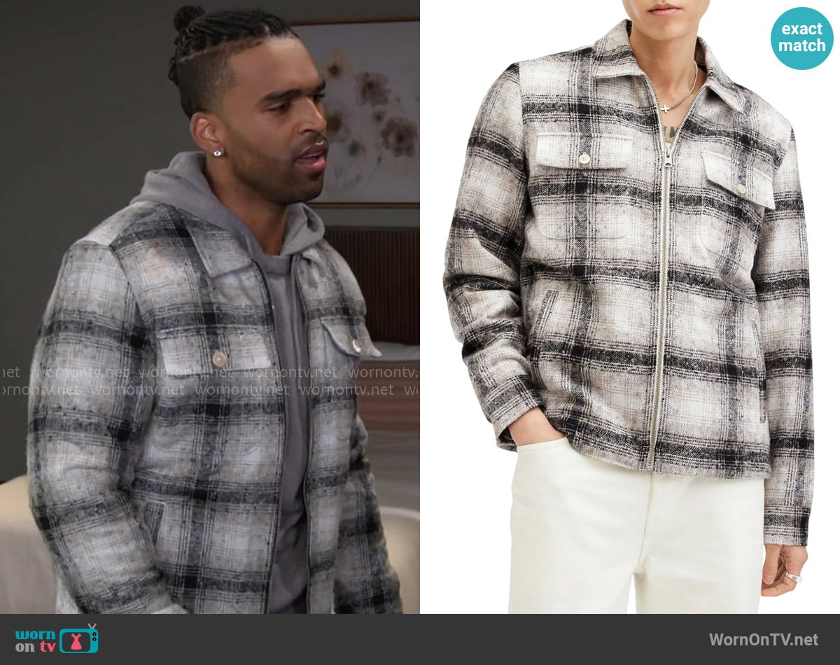 All Saints Banshee Shirt Jacket worn by Izaiah Hawthorne (David Lami Friebe) on Beyond the Gates