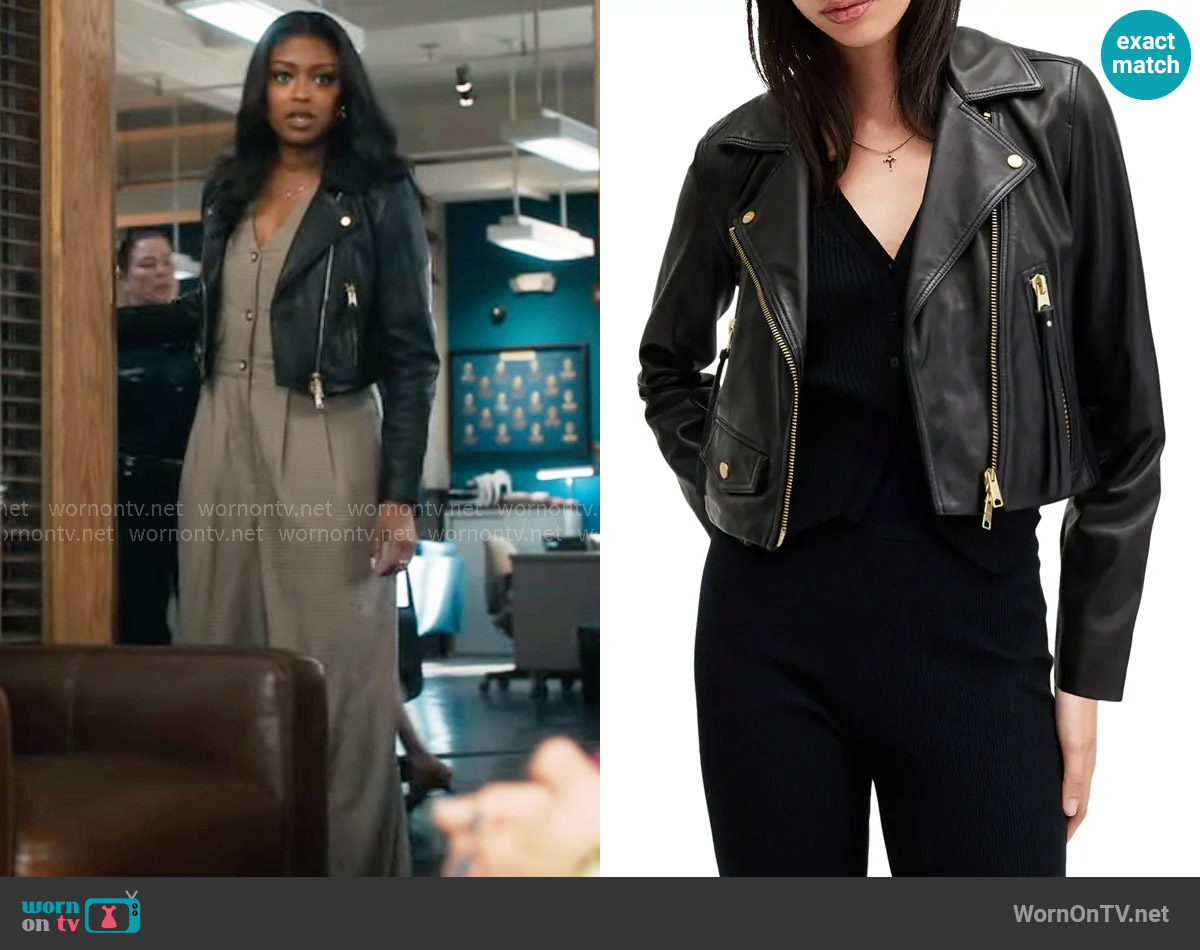 All Saints Elora Jacket worn by Daphne (Javicia Leslie) on High Potential