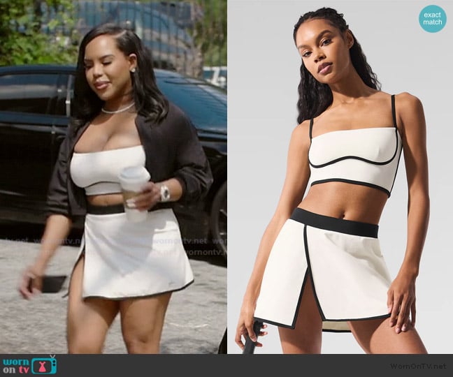 Alo Yoga Airbrush Streamlined Bra Tank worn by Kelli Ferrell on The Real Housewives of Atlanta