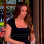 Alyssa’s black square neck dress on The View