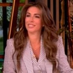 Alyssa’s gingham check vest and blazer on The View