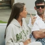 Amanda’s gray boys lie hoodie on Summer House