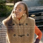 Amanda’ brown fur vest on Will Trent