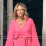 Amanda’s pink sequin wrap mini dress on The Real Housewives of Beverly Hills