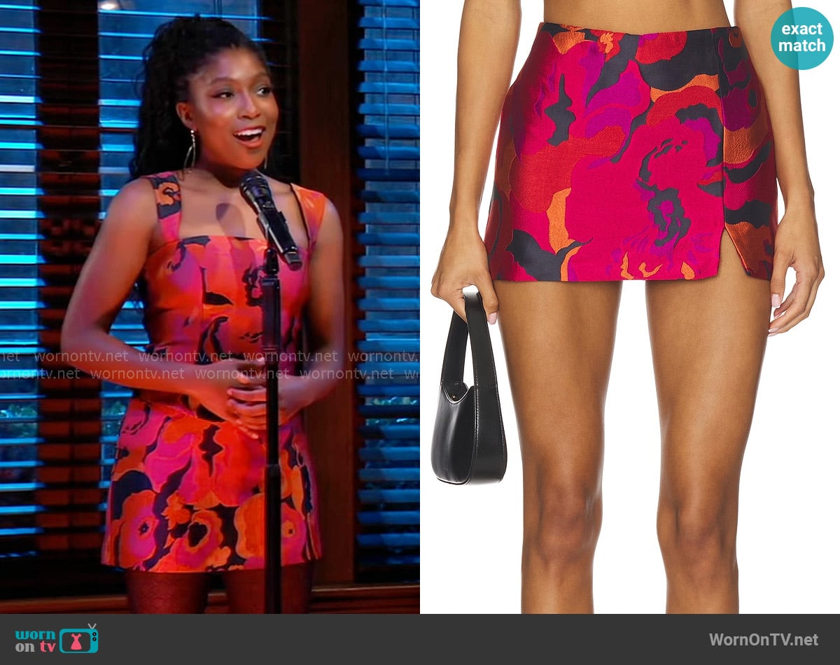 Trina’s pink floral skirt on General Hospital