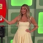 Amber’s butter yellow corset dress on The Price is Right