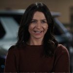 Amelia’s brown crewneck sweater on Greys Anatomy