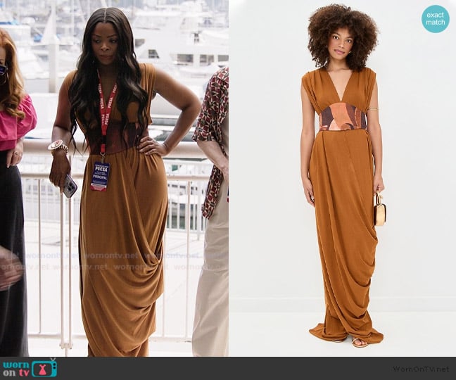 Andrea Lyamah Adi Knit Caftan Dress worn by Ava Coleman (Janelle James) on Abbott Elementary