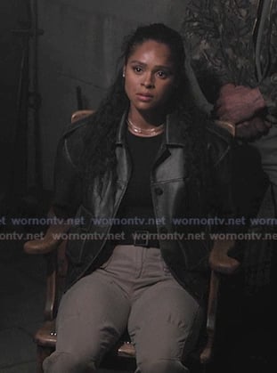 Andrea's black leather jacket on Marshals