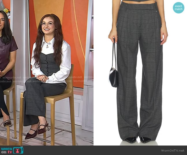 Anna Cathcart’s grey plaid pants on Today