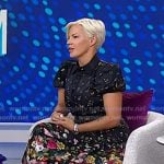 Anne Mahlum’s black floral puff sleeve shirtdress on Today