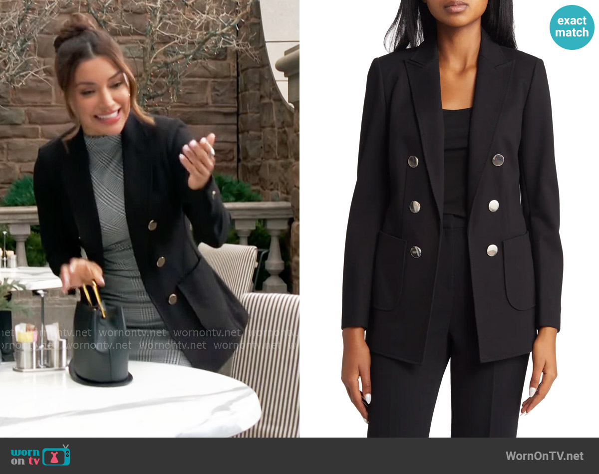 Anne Klein Faux Double Breasted Jacket worn by Audra Charles (Zuleyka Silver) on The Young and the Restless