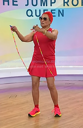 Annie Judis’s pink and yellow sneakers on Today